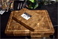 {lot} Teak Butcher Block Cutting Boards