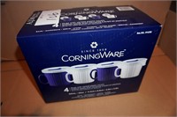 {each} Corningware Mugs w/ Vented Plastic Covers