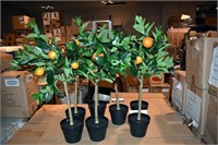 {each} Decorative Faux Orange Trees