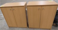Lot - (2) Wooden Cabinets