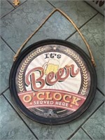 16" Beer O Clock Sign