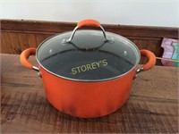 Orange Stock Pot w/ Lid