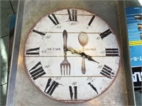 13" Wood Bistro Clock