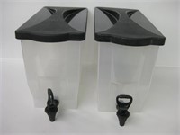 Two Heavy Duty Plastic 14L Drink Dispensers