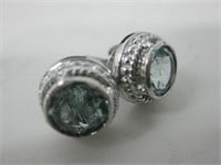 Sterling Silver & Sapphire Earrings
