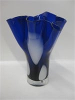 8.5" Tall Art Glass Vase w/ Ruffled Rim