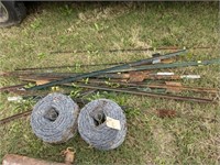 2 Rolls Barbwire & Fence Posts