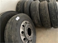 Tires 7 11R 24.5 Used on Semi Truck