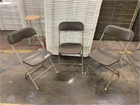 (50) Brown Plastic Folding Chairs