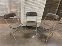 (50) Brown Plastic Folding Chairs