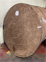 (5) 6ft Round Wooden Tables