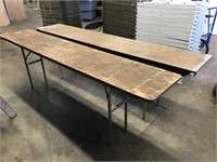 (5) Wooden Folding Tables