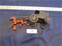 Cast Iron Horse & Buggy