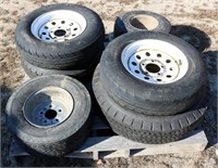 Lot of Various Trailer Tires