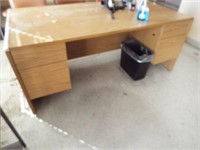 Wooden desk with 3 Chairs