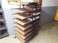 Rolling cart with shelves