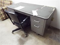 Metal Desk & Office Chair