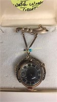 Mid Century French Pendant Watch Works Great