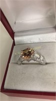 Designer Sterling Ring with 4 ct Fancy Color
