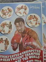 LOT OF 5 SIGNED LARRY HOLMES BOXING POSTERS