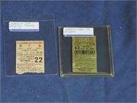 1942 AND 1944 TICKETS SENATORS & YANKEES
