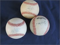 3 SIGNED BASEBALLS TIPPY MARTINEZ AND 3 UNKNOWN