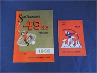 1958 SF 49ERS YEARBOOK AND 1956 NY GIANTS MEDIA