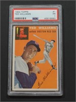 1954 TOPPS TED WILLIAMS CARD #1 PSA 1