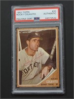 PSA/DNA 1962 TOPPS ROCKY COLAVITO SIGNED CARD