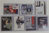 LOT OF 7 GREG MADDUX JERSEY CARDS SOME ARE #ED