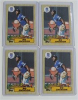 LOT OF 4 1987 TOPPS BO JACKSON ROOKIE CARDS