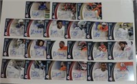 LOT OF 21 ROOKIE AUTOGRAPHED FOOTBALL CARDS