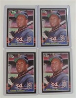 LOT OF 4 1985 KIRBY PUCKETT ROOKIES CARDS