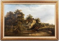 H.J. Boddington Landscape Oil on Canvas 19th C.