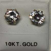 $240 10K  CZ(6.5 MMct) Earrings