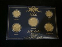 2000 24 Kt Gold Plated Coin Set
