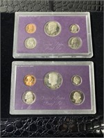 1984 and 1986 United States Proof Sets