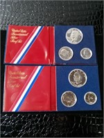 Two 1776-1976 United States Bicentennial Silver