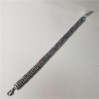 $2896 Silver Tanzanite(10.9ct) Bracelet