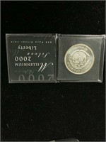 2000 Millennium  Republic of Liberia fine silver