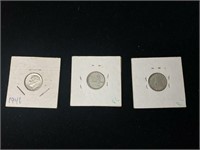1950 & 1943  Canadian 10¢ & 1946 U.S. dime