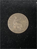 1879 Victoria D.G. BRITT REG FD Half penny