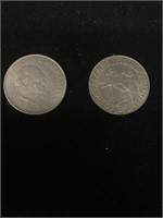 1965 Winston Churchill coin & 1977 Elizabeth II