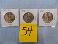 (2) 1943, 1944D Walking Liberty Halves