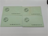 2 - 1980 & 2 - 1979 Dollar Souvenir Sets