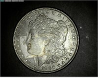 1886 No Mark Morgan Silver Dollar