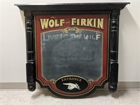 "The Wolf & Firkin" Chalkboard Sign