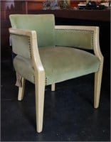 1940's Green Velvet Chair