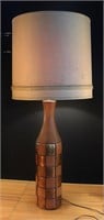 Brown & Copper Colored 1950s Pottery Lamp
