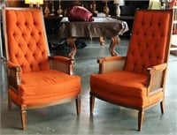 Pair of Burnt Orange Broyhill Chairs